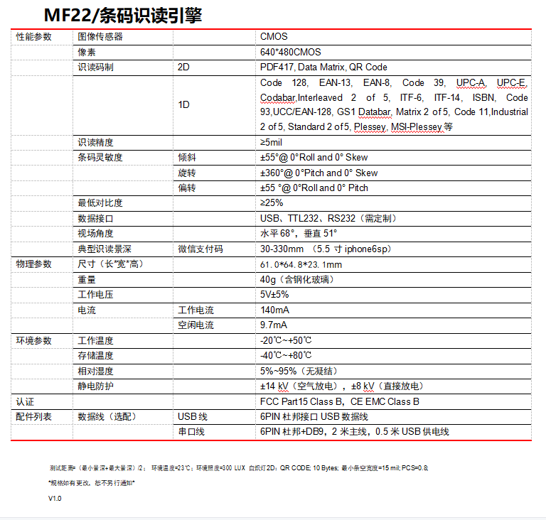 MF22 条码识读引擎(图4)